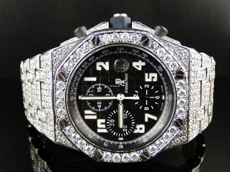 audemars piguet iced out black|Audemars Piguet iced out skeleton.